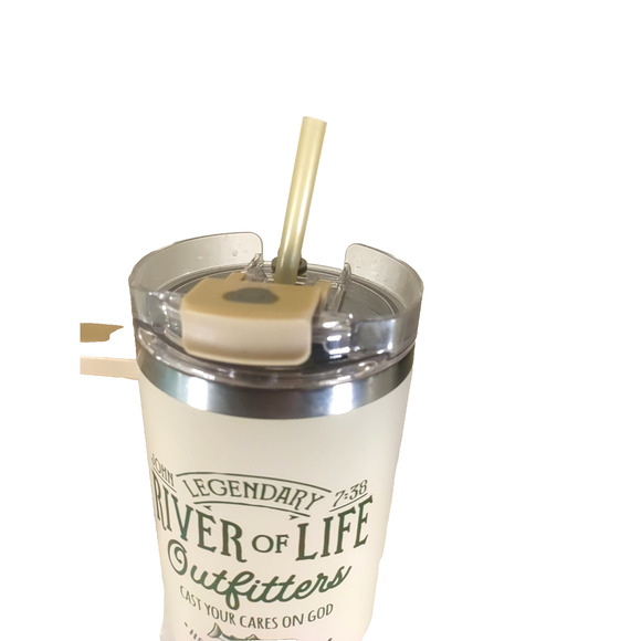 Kerusso 40 Ounce Travel Mugs Stainless Steel Lot Of 3 Blue Tan Gray Religious - Picture 5 of 10